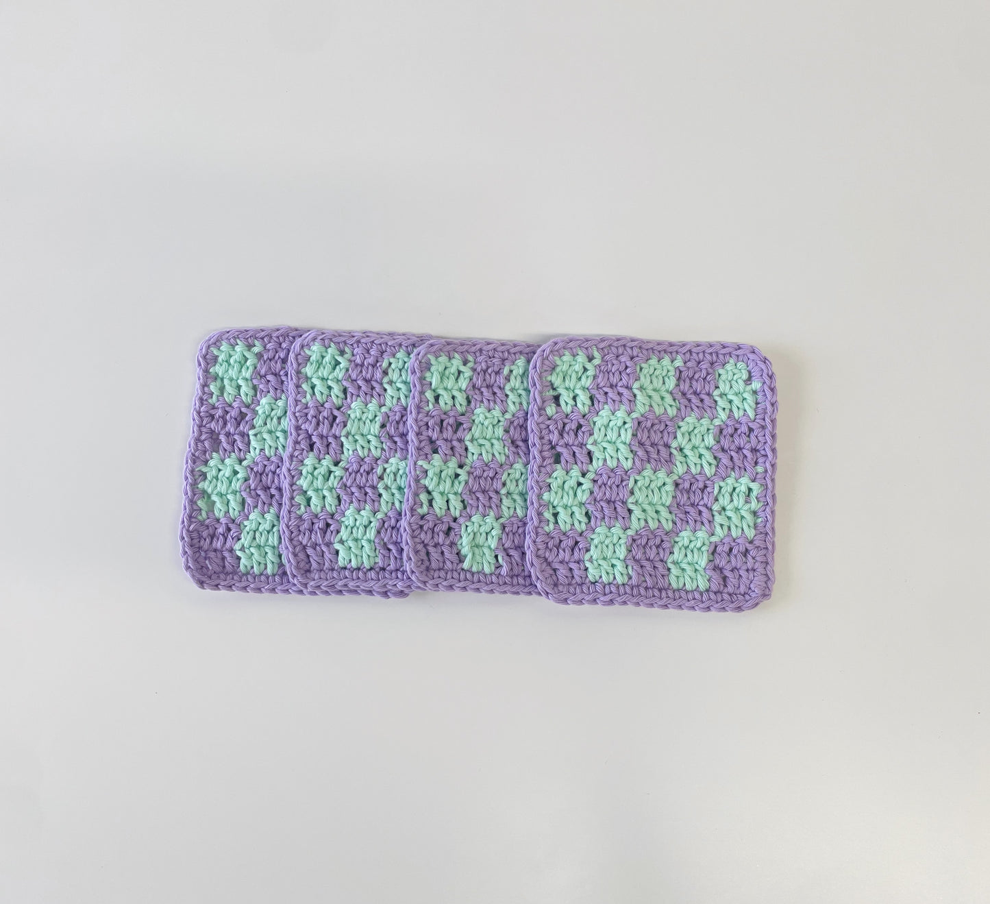 Checkered Coasters Patrón en Español