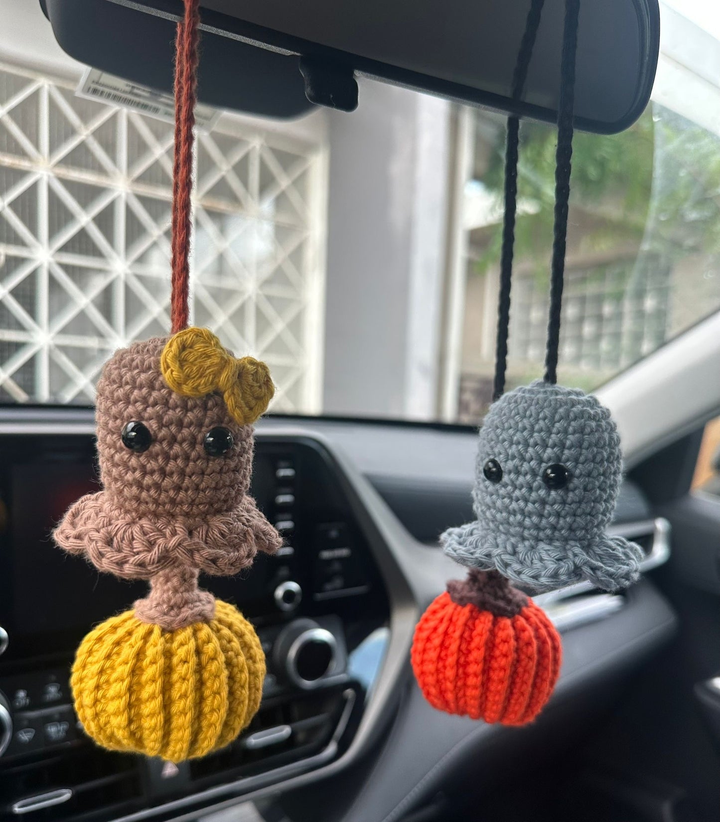 Kit de Crochet – Fantasma y Calabaza para decoración del auto