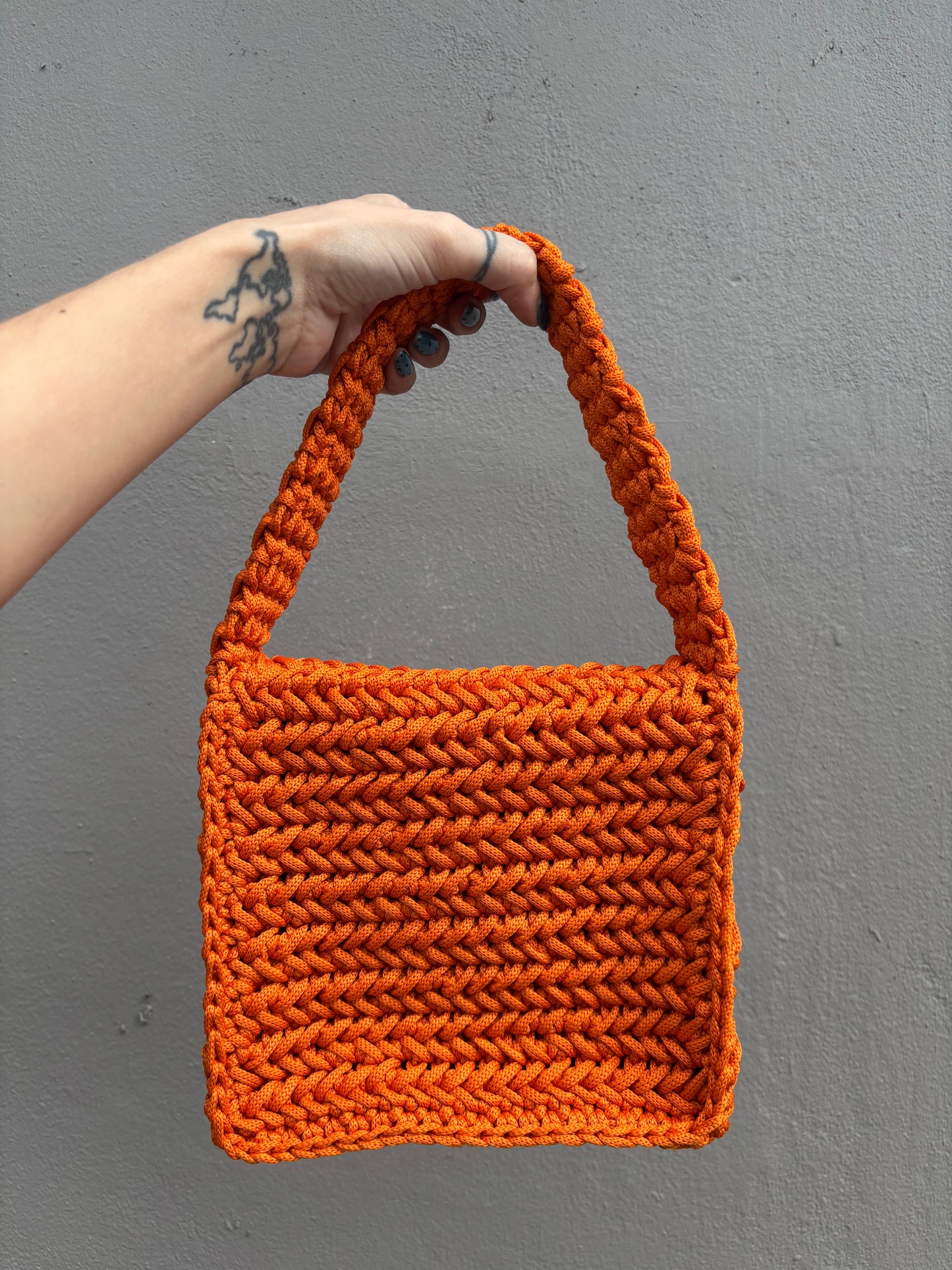 Tiana Shoulder Bag Crochet - Orange