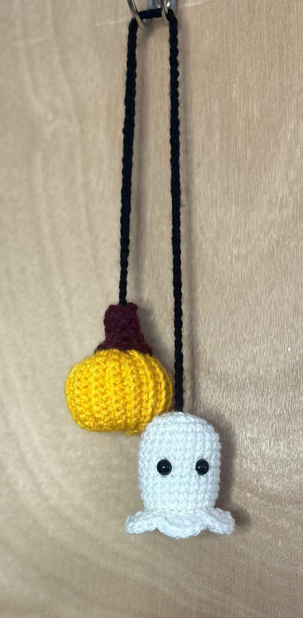 Kit de Crochet – Fantasma y Calabaza para decoración del auto