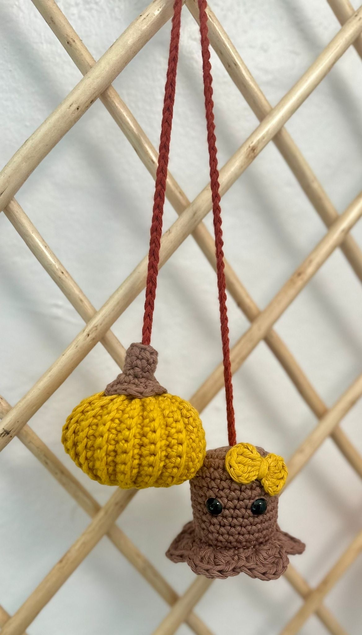 Kit de Crochet – Fantasma y Calabaza para decoración del auto