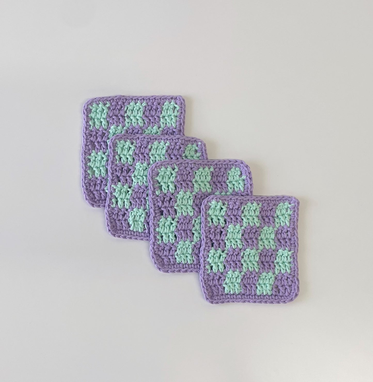 Checkered Coasters Patrón en Español