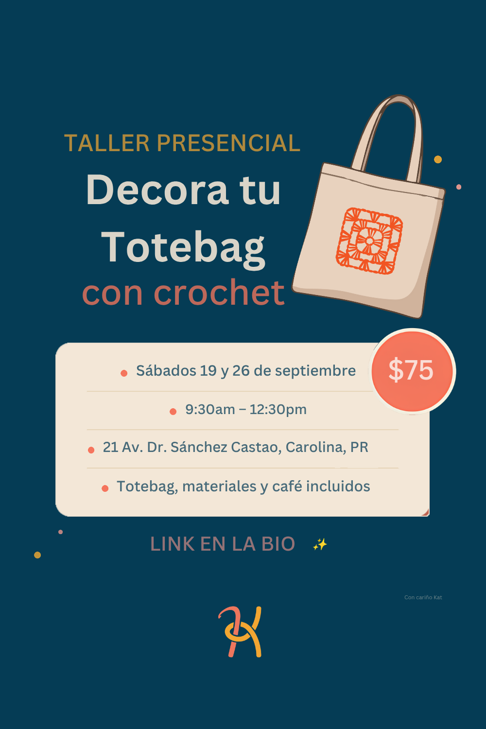 Decora tu totebag con crochet
