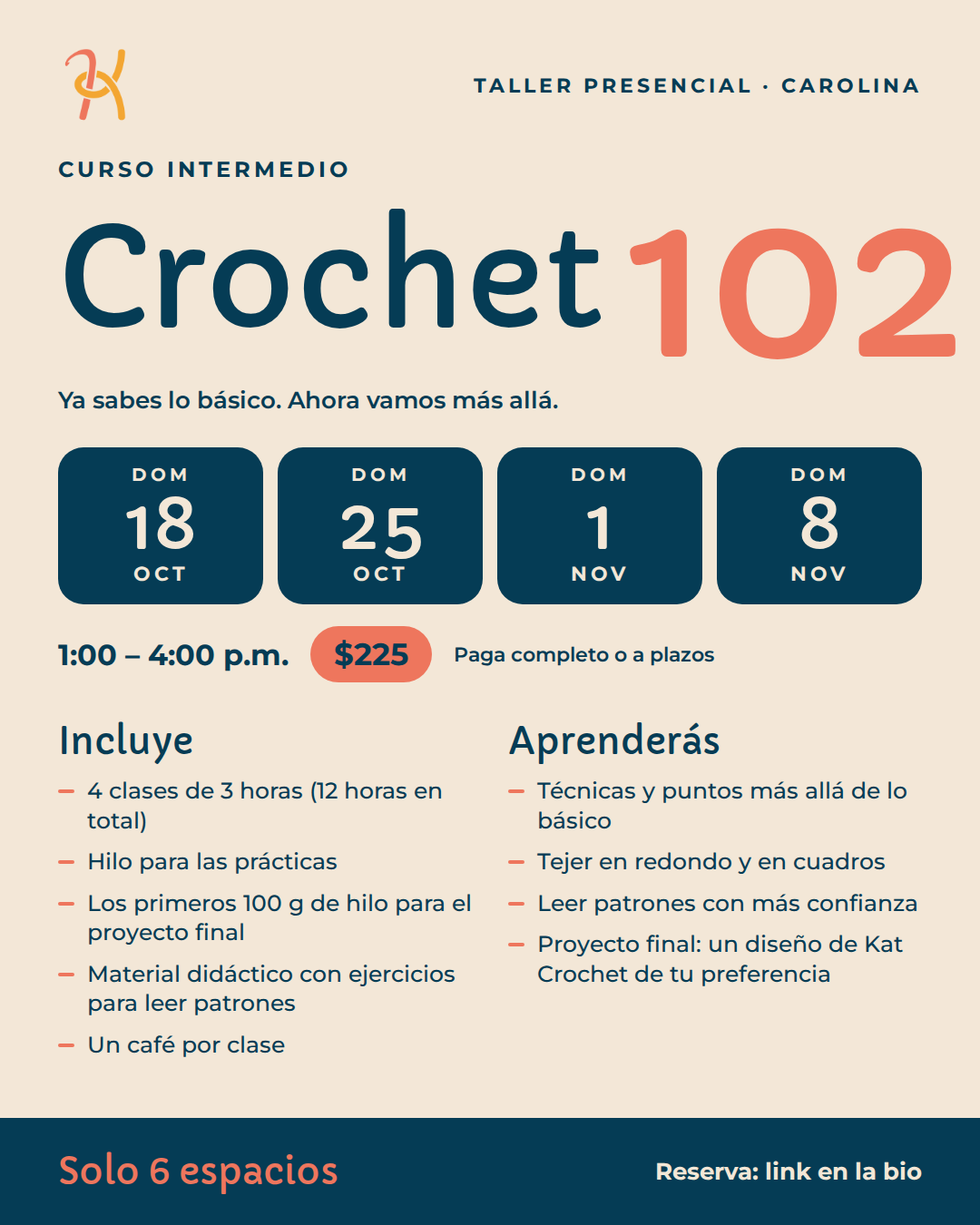 Crochet 102 - Curso Intermedio