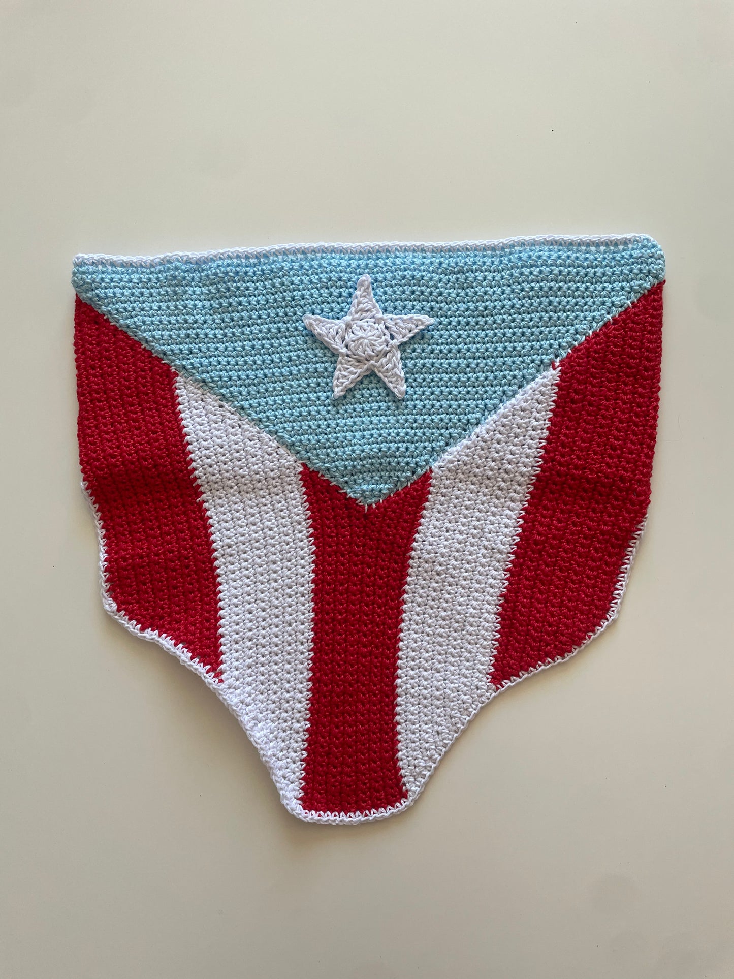 Top Bandera Puerto Rico - Crochet