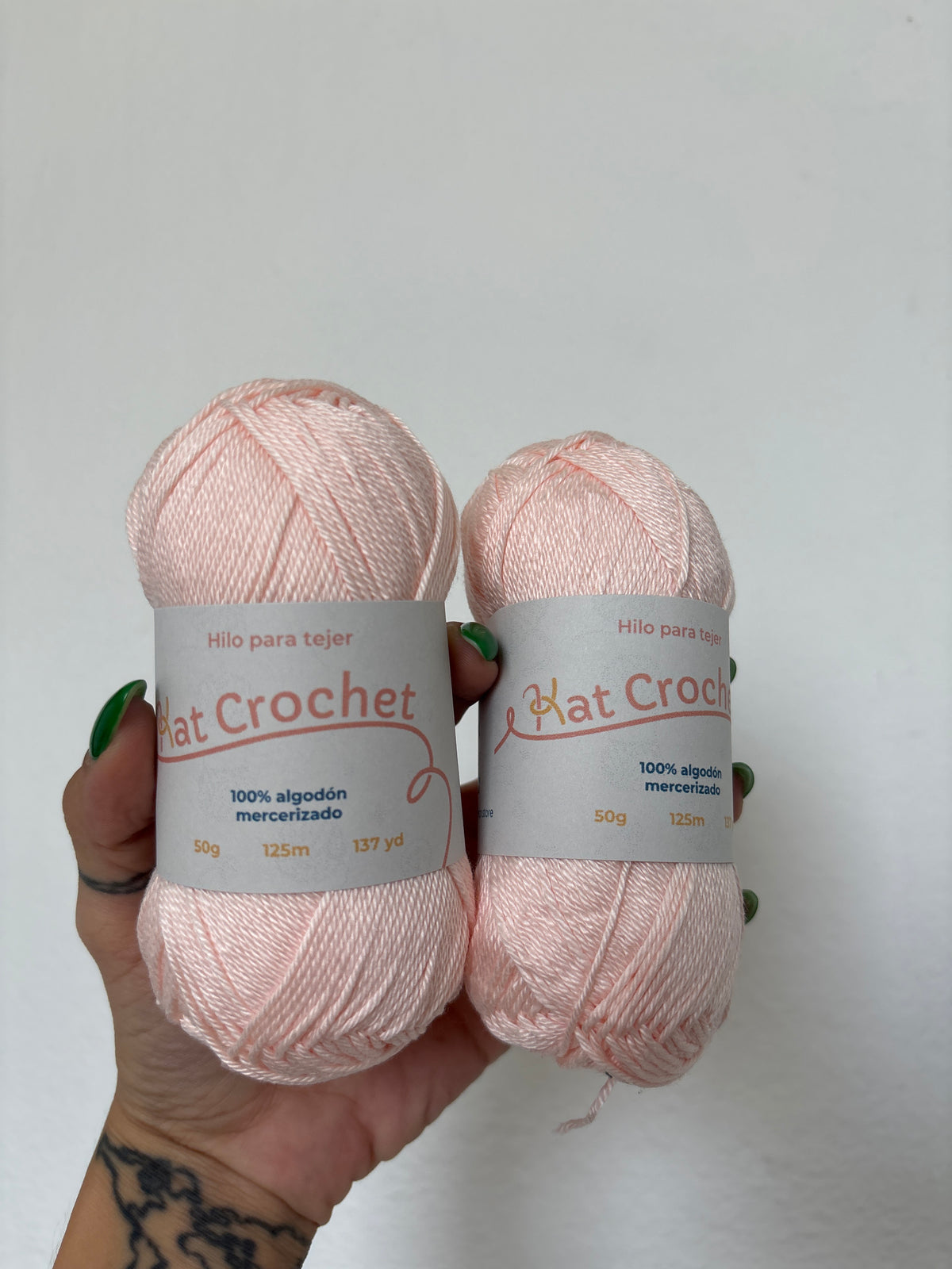 Kat Crochet Yarn - Hilo 100% algodón mercerizado