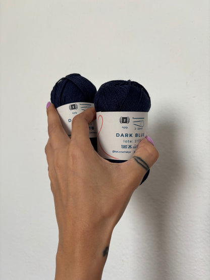 Kat Crochet Yarn - Hilo 100% algodón mercerizado