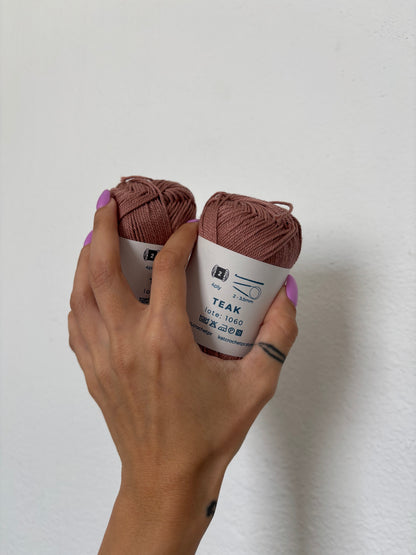Kat Crochet Yarn - Hilo 100% algodón mercerizado