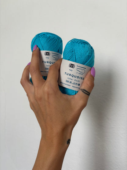 Kat Crochet Yarn - Hilo 100% algodón mercerizado