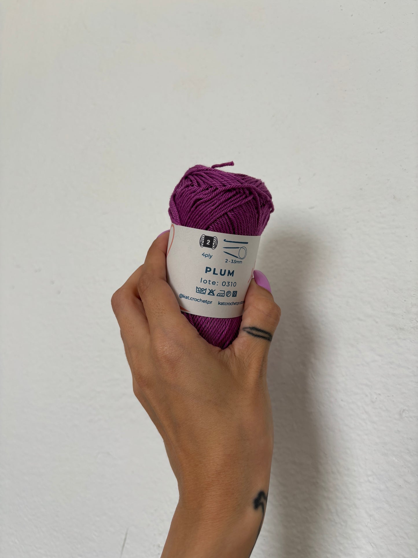 Kat Crochet Yarn - Hilo 100% algodón mercerizado