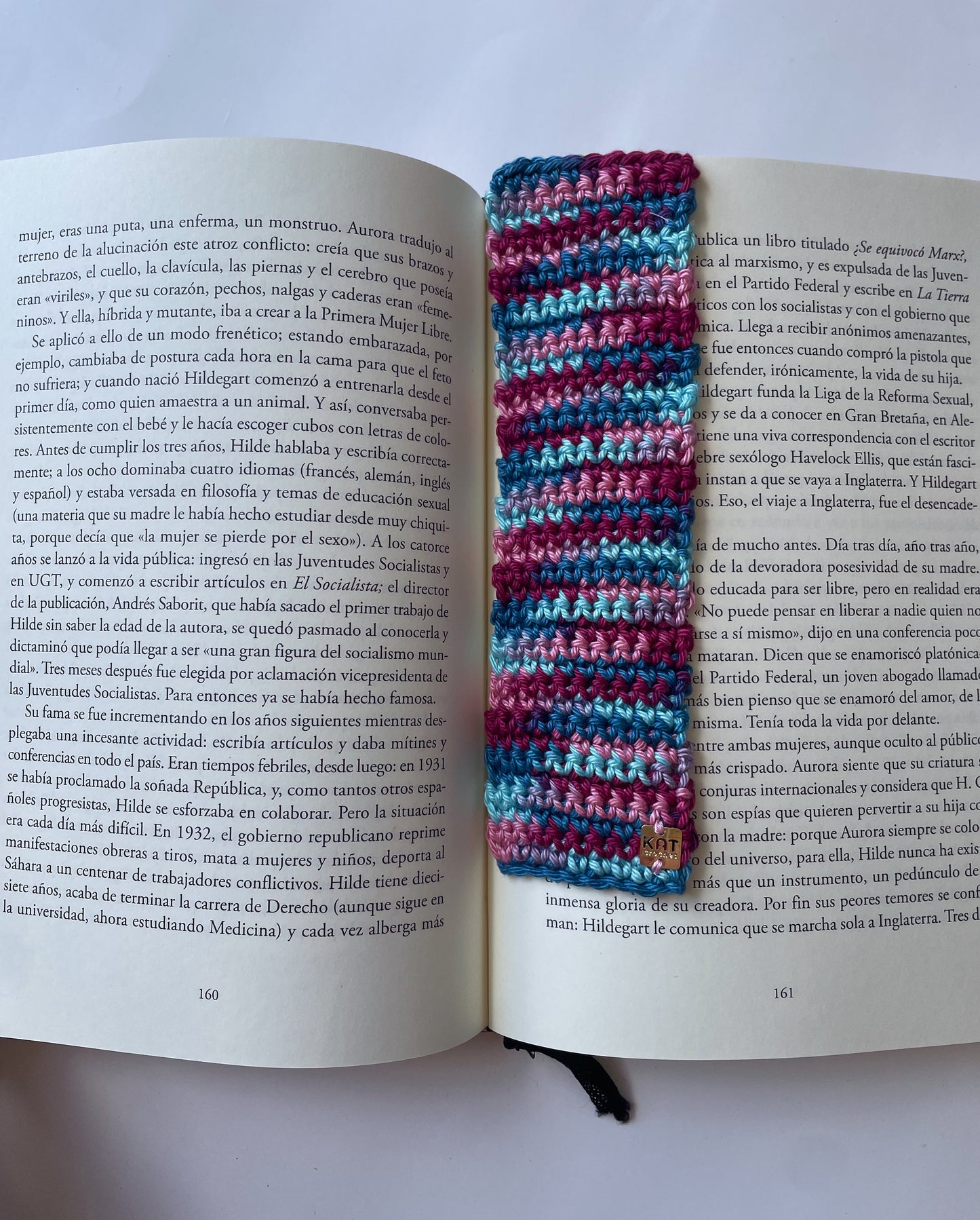 Mixed colors crochet Bookmark