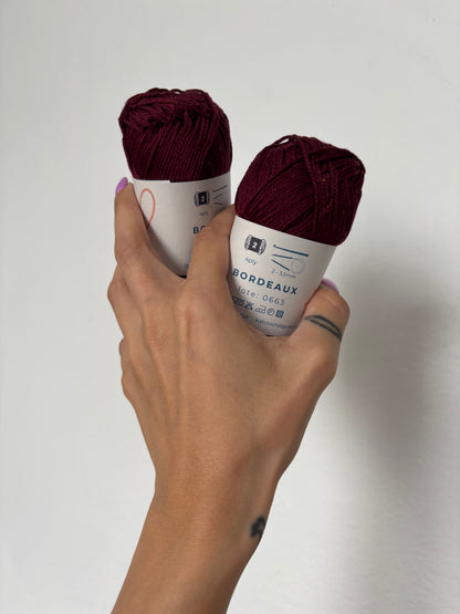Kat Crochet Yarn - Hilo 100% algodón mercerizado