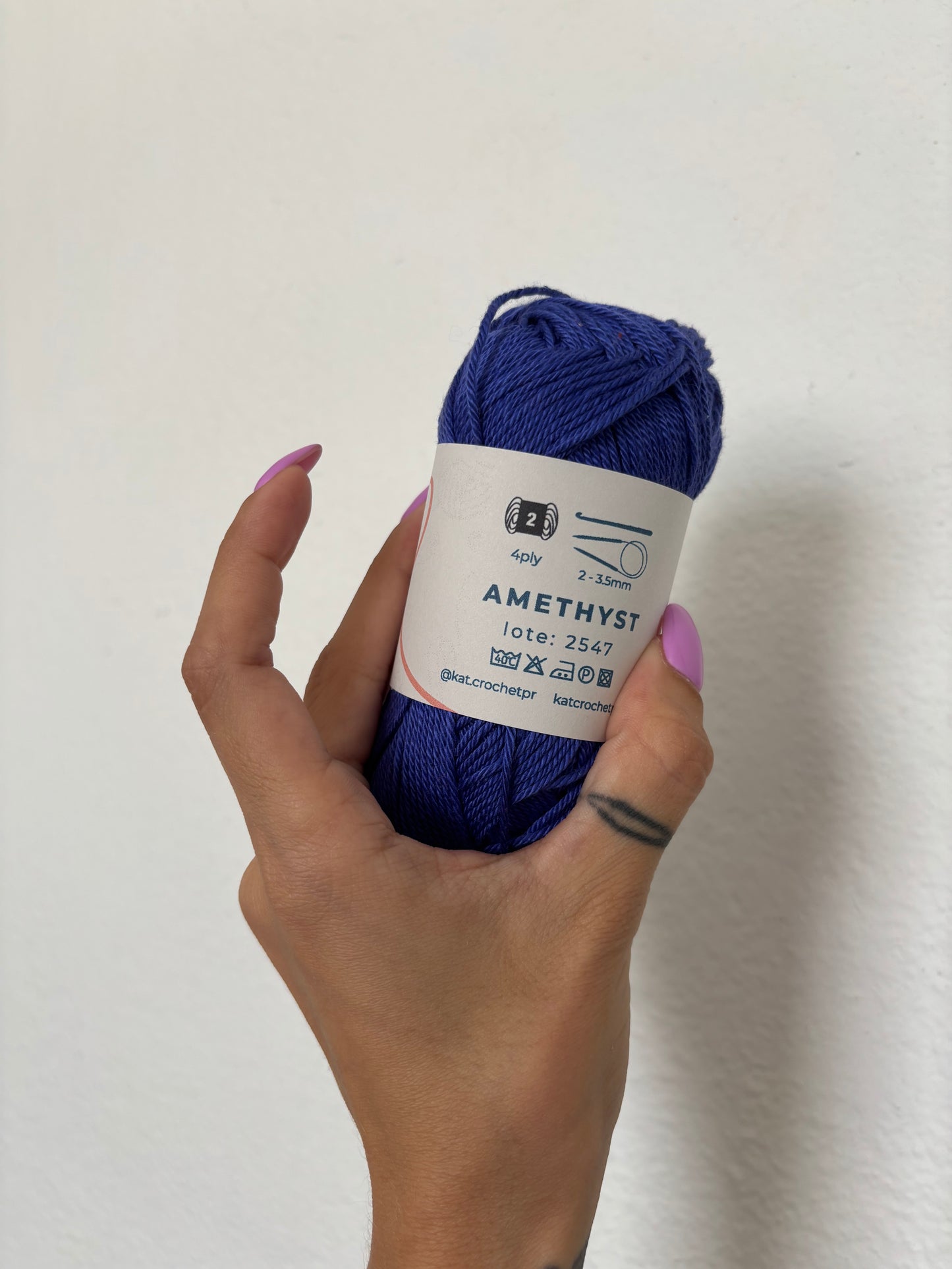 Kat Crochet Yarn - Hilo 100% algodón mercerizado
