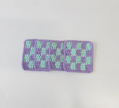 Checkered Coasters Patrón en Español