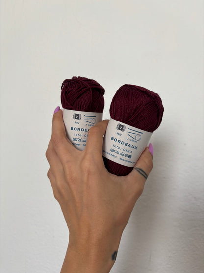 Kat Crochet Yarn - Hilo 100% algodón mercerizado
