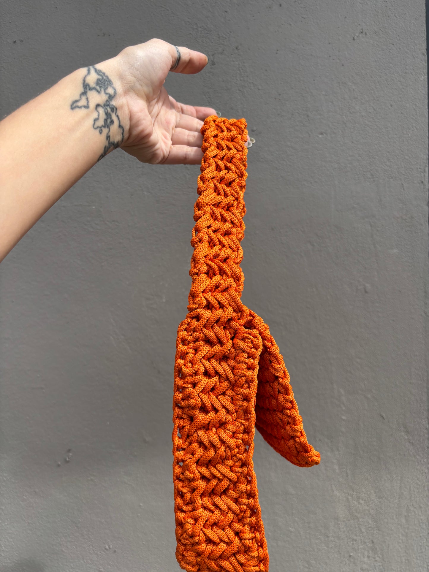 Tiana Shoulder Bag Crochet - Orange