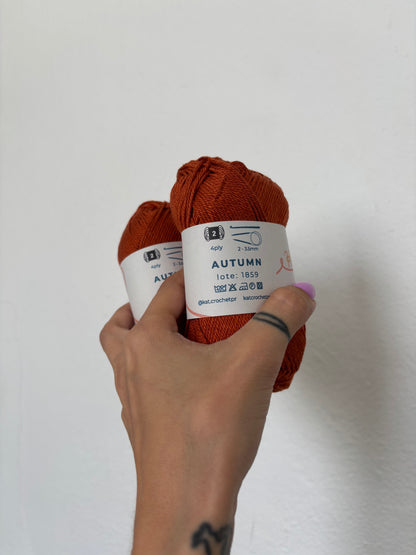 Kat Crochet Yarn - Hilo 100% algodón mercerizado