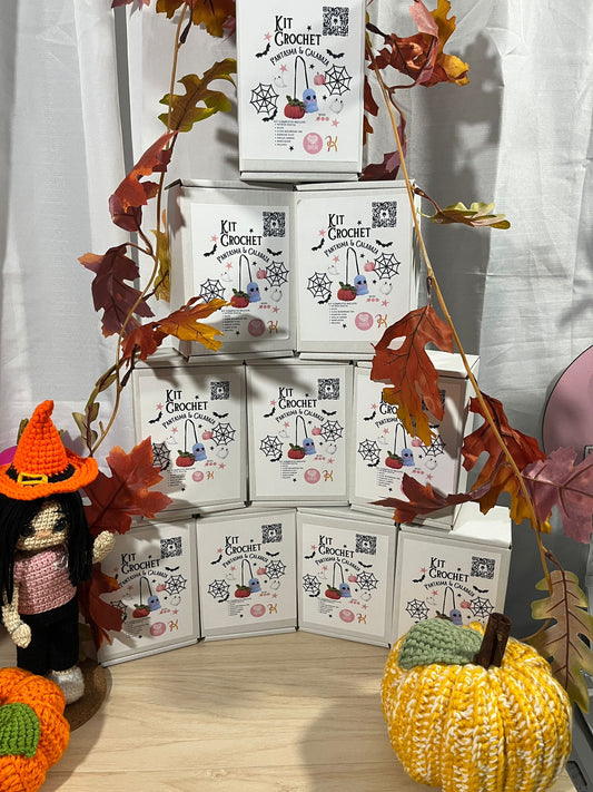 Kit de Crochet – Fantasma y Calabaza para decoración del auto