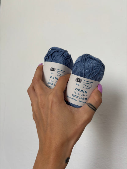 Kat Crochet Yarn - Hilo 100% algodón mercerizado