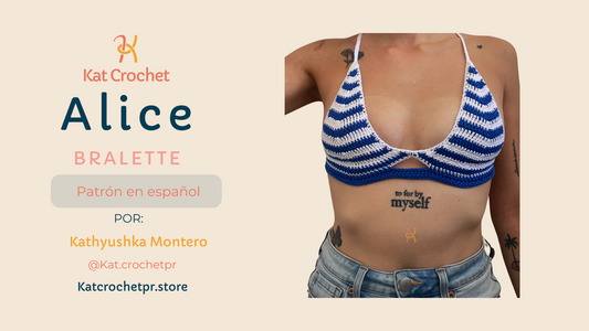 Alice Crochet Bralette Patrón en Español