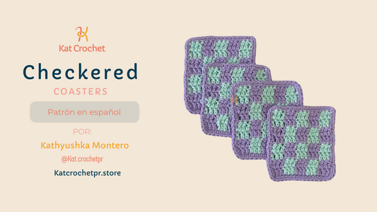 Checkered Coasters Patrón en Español