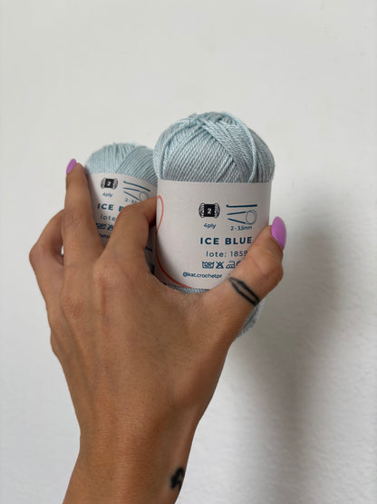 Kat Crochet Yarn - Hilo 100% algodón mercerizado