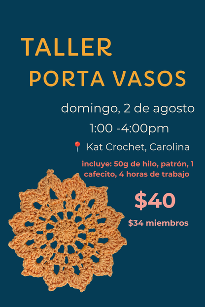 Taller Porta Vasos a Crochet