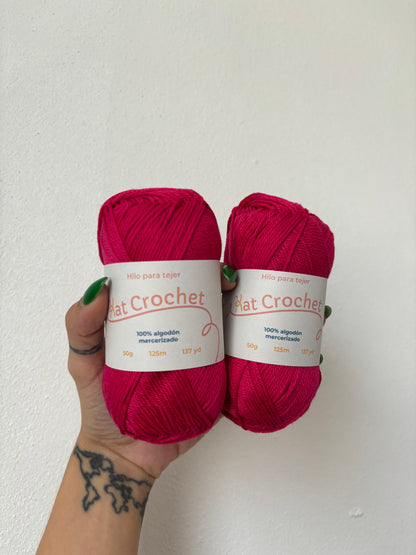 Kat Crochet Yarn - Hilo 100% algodón mercerizado