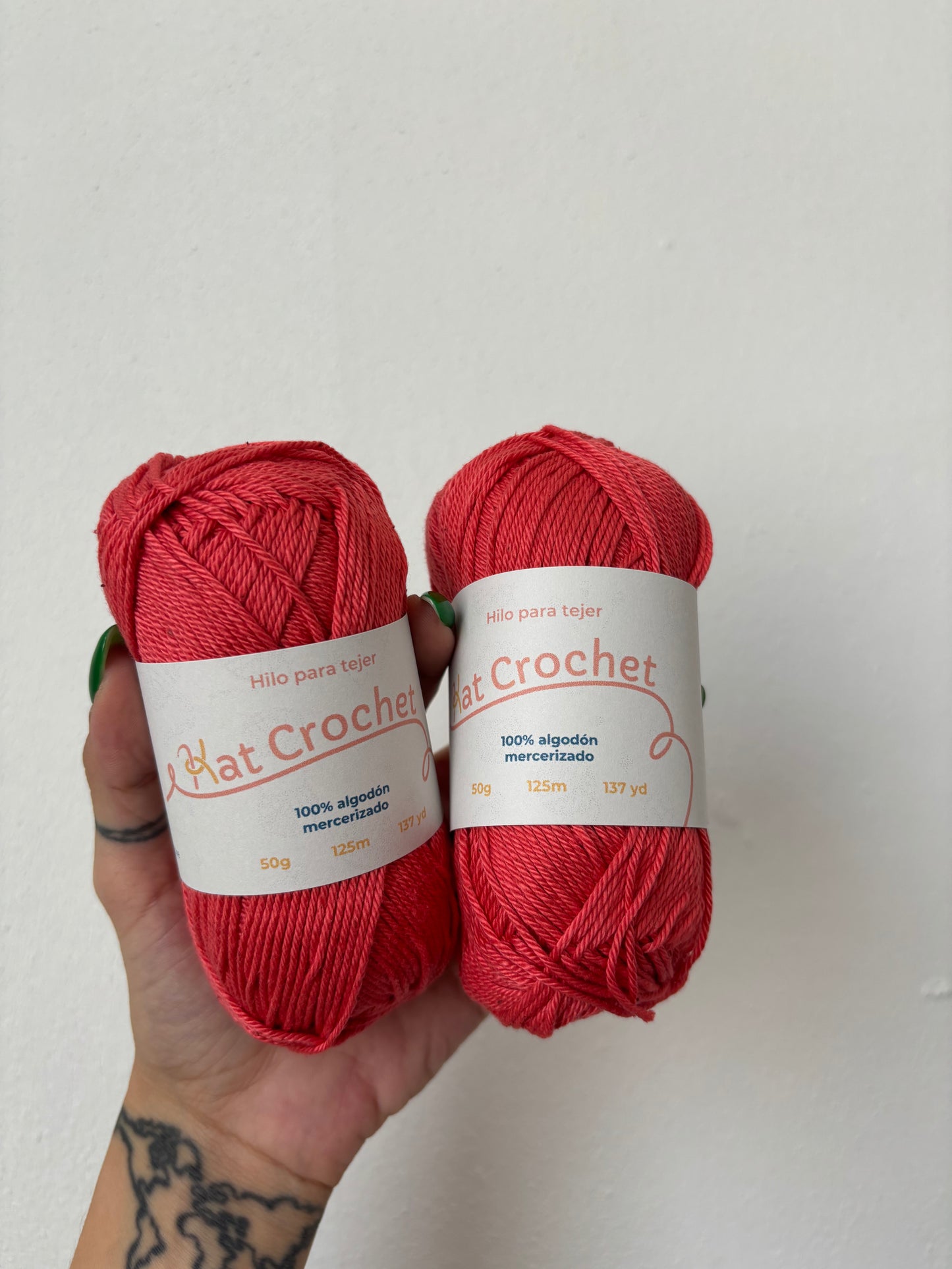 Kat Crochet Yarn - Hilo 100% algodón mercerizado
