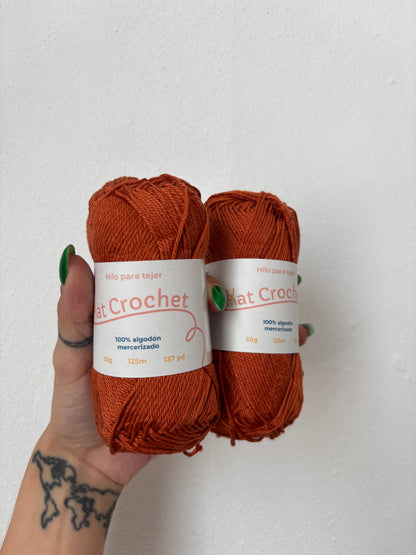 Kat Crochet Yarn - Hilo 100% algodón mercerizado