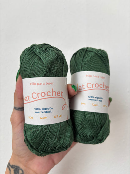 Kat Crochet Yarn - Hilo 100% algodón mercerizado