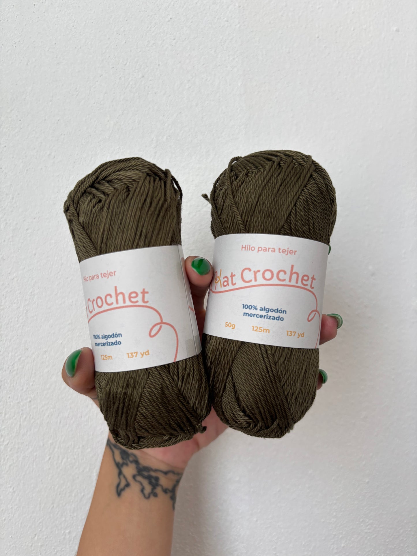 Kat Crochet Yarn - Hilo 100% algodón mercerizado