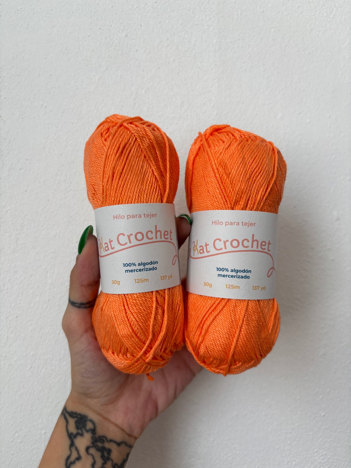 Kat Crochet Yarn - Hilo 100% algodón mercerizado