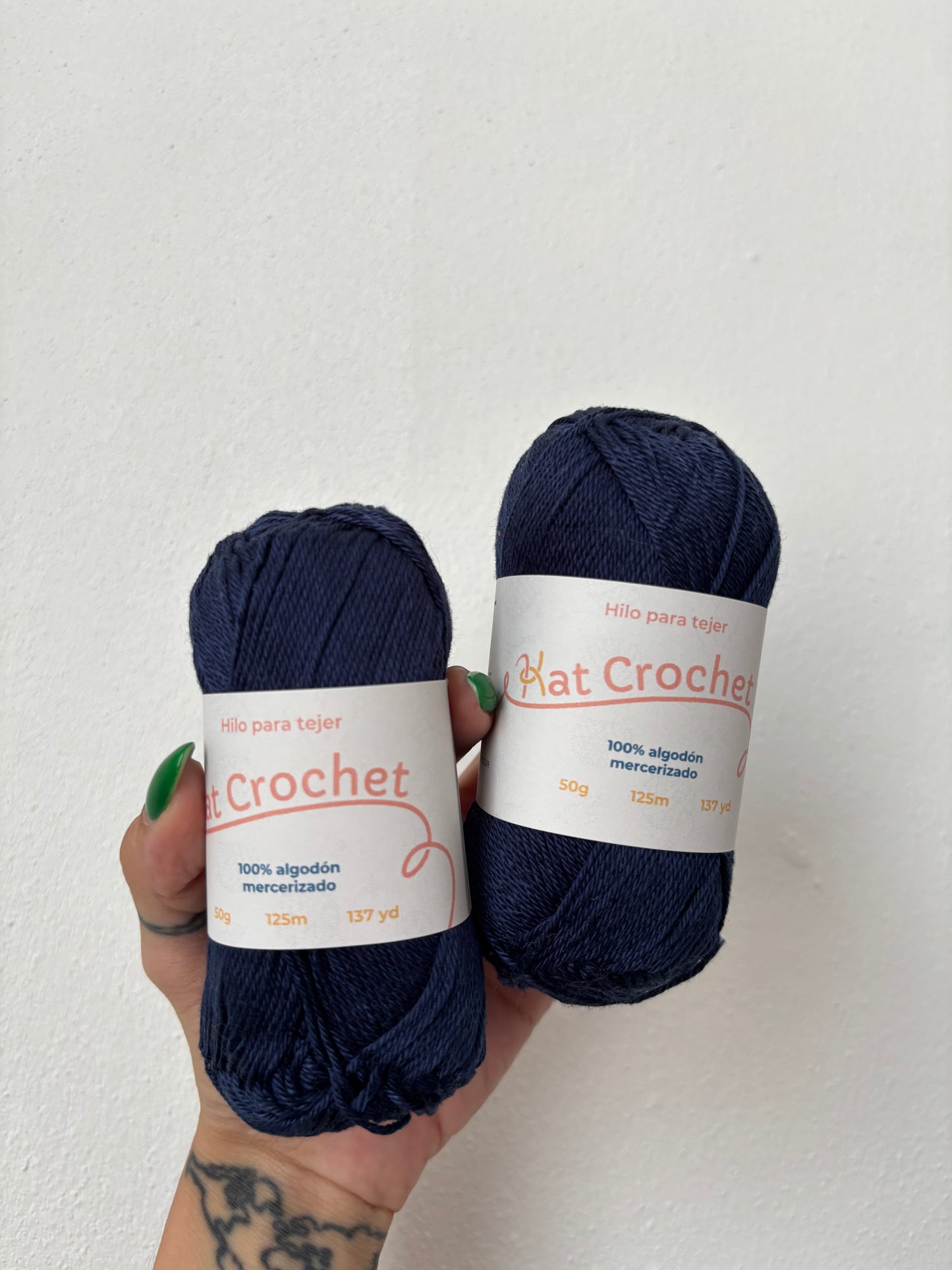 Kat Crochet Yarn - Hilo 100% algodón mercerizado