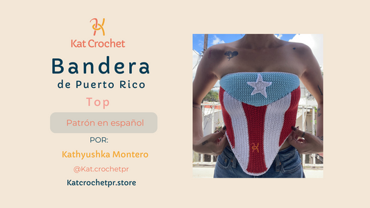 Top Bandera Puerto Rico  –  Patrón Digital en español PDF
