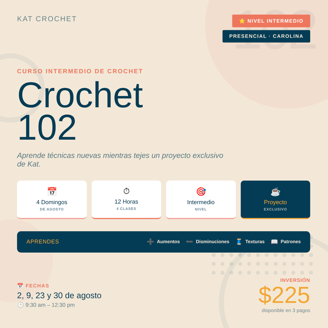 Crochet 102 - Curso Intermedio