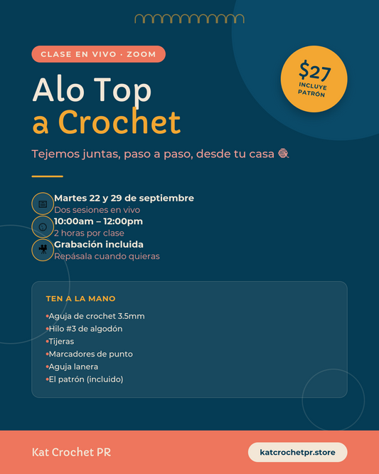 Alo Top a Crochet | Clase en Vivo por Zoom