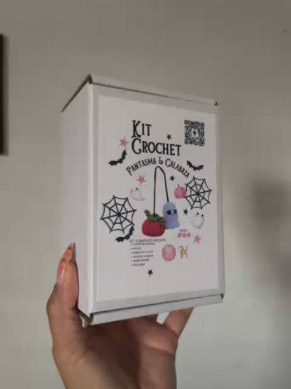 Kit de Crochet – Fantasma y Calabaza para decoración del auto