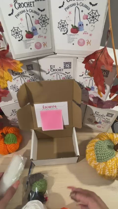 Kit de Crochet – Fantasma y Calabaza para decoración del auto