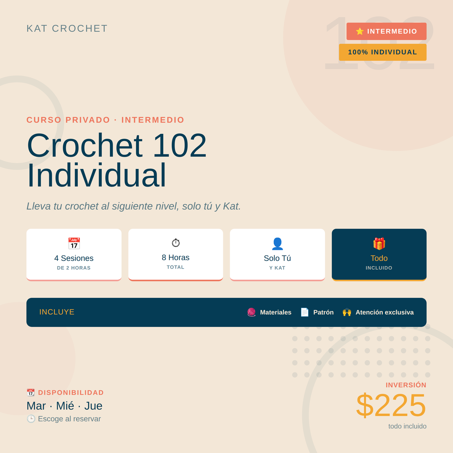 Crochet 102 (Intermedio) - Individual